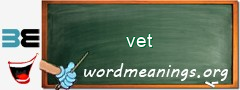 WordMeaning blackboard for vet